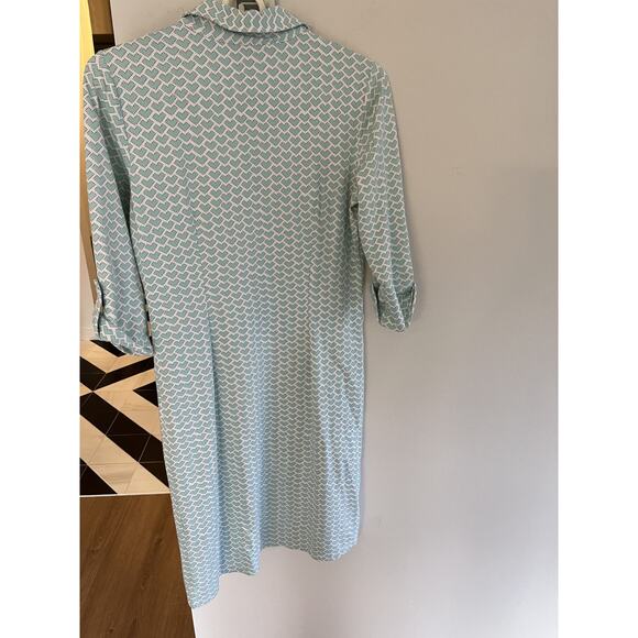 J McLauglin Womens Shirtdress Aqua XS Nylon Career Travel Preppy Packable - Picture 7 of 7